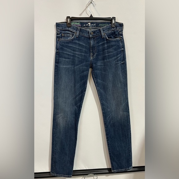 7 for all mankind Gwenevere  Super Skinny Organic Cotton Jeans Size 30 Length 30 - Picture 1 of 3